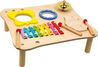small foot 1166 Musiktisch aus Holz, inkl. Xylophon, Ratsche, Schelle, Trommel und