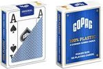 Cartamundi 22564059 - Plastik Poker - Jumbo Index mit 4 Eckzeichen, blau/bunt