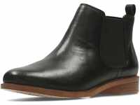Clarks Damen Taylor Shine Chelsea Boots, Schwarzes Leder, 37 EU