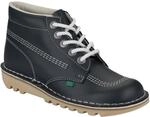 Kickers Damen Kick Hi' Kurzschaft Stiefel, Blau (Dark Blue/White), 36 EU