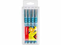 Tintenroller - STABILO worker+ colorful - medium - 4er Pack - blau