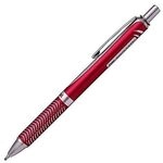 Pentel BL407B-A Gel-Tintenroller EnerGel Sterling Druckmechanik in silber-rotem