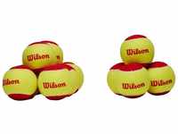 Wilson Tennisbälle Starter Red für Kinder, gelb/rot, 12er Pack, WRT137100