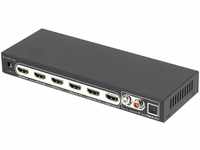SpeaKa Professional 4 Port HDMI-Splitter mit Audio-Ports, mit Fernbedienung...