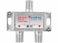 Axing SVE 20-01 2-Fach SAT-Verteiler Splitter mit DC-Durchgang für