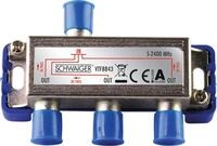 Schwaiger VTF8843241 High-End-Verteiler 3-fach f&uuml;r BK- und GA-Anlagen (110 dB)