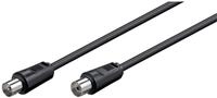 Goobay 50912 Antennenkabel, Vernickelte Koax-Stecker auf Koax-Buchse, Koaxialkabel