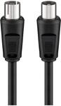Goobay 11723 Antennenkabel, Vernickelte Koax-Stecker auf Koax-Buchse, Koaxialkabel