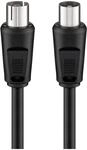 Goobay 11720 Antennenkabel, Vernickelte Koax-Stecker auf Koax-Buchse,...