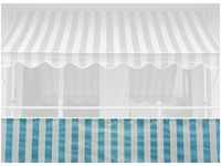 Angerer Balkonbespannung Standard 75 cm Blockstreifen blau/weiß Länge: 8 Meter