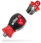 Wiha Schraubendreher Stubby mit Bit Magazin magnetisch (33738) I Schlitz,