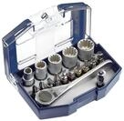 kwb Bit-Box - 17-teiliges Set mit Bits und Umschalt-Knarre - Robuste Kunststoff-Box