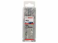 Bosch Professional 10x HSS-G Metallbohrer (für Metall, Ø 7,6 mm, Robust Line,