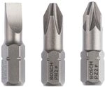 BOSCH 2607001766 Klinge 3ER Bit Set LS+PH2+PZ2 x H 25 mm