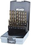 RUKO Spiralbohrer Satz 19 tlg 1&ndash;10 mm 215214RO HSSE-Co 5 DIN 338 Typ VA