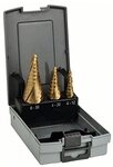 Bosch Professional 3tlg. Stufenbohrer-Set HSS-TiN mit 3-Fl&auml;chen-Schaft
