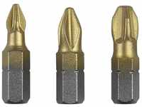 Bosch Accessories 2609255968 DIY Schrauberbitset 3-teilig 25 mm, Titanium Pz 1...