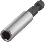 wolfcraft Magnetischer Bithalter - 2426000 - L&auml;nge 60 mm - f&uuml;r sicheren Halt und