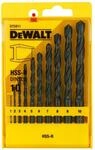 DEWALT Bohrersatz HSS-R 1,2,3,4,5,6,7,8,9,10mm, 1 St&uuml;ck, DT5911, multi, One size
