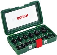 Bosch Accessories 15tlg. Hartmetall Fr&auml;ser Set (f&uuml;r Holz, &Oslash;-Schaft 1/4", Zubeh&ouml;r