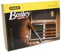 Stanley Bailey Stechbeitel Set 5-teilig, 6/10/15/20/25 mm Beitelbreite, geh&auml;rteter