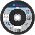 Bosch 1x PRO Metal X571 F&auml;cherschleifscheibe, gerade Ausf&uuml;hrung, Fiber, f&uuml;r gro&szlig;e