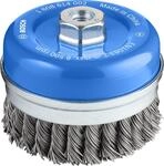 Bosch 1x PRO Steel Longlife Topfb&uuml;rste, gezopfter Draht f&uuml;r gro&szlig;e Winkelschleifer