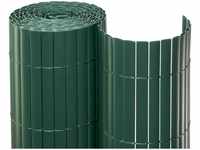 NOOR Sichtschutzmatte PVC 1,2 x 10m in Grün I Wasserdichter Sichtschutz aus
