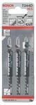 Bosch 3x Stichs&auml;geblatt T 244 D Speed for Wood (f&uuml;r weiches Holz,...