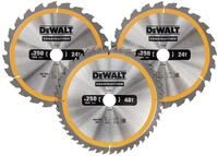 Dewalt 3-tlg. Bau-Kreiss&auml;gebl&auml;tter Set DT1963 (f&uuml;r Station&auml;rs&auml;gen, Nagelfest,