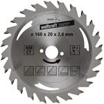 wolfcraft 6468000 | Handkreiss&auml;geblatt HM | Serie silber | 24 Z&auml;hne | &oslash;160mm