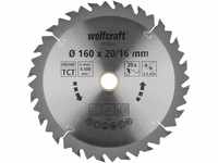 wolfcraft 6733000 | Handkreissägeblatt HM | Serie braun | 20 Zähne | ø160mm