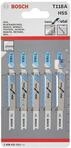 Bosch 5x Stichs&auml;geblatt T 121 AF Speed for Metal (f&uuml;r Stahlbleche, Professional