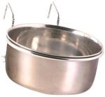 Trixie 5495 Edelstahlnapf mit Halter, 600 ml/&oslash; 12 cm, natur