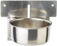 Nobby Edelstahlnapf mit Befestigung, Platte, 10,0 cm 0,25 ltr, 1 St&uuml;ck