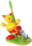 Hess Holzspielzeug 14521 - Zahnputzuhr aus Holz f&uuml;r Kinder, Serie Katze, inkl.