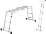 Hailo M60 Alu-Universalleiter - Kombileiter 4 x 3 Sprossen belastbar bis 150 kg -