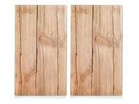 Zeller 26277 Herdabdeck-/Schneideplatten-Set Wood, 2-TLG., ca. 30 x 52 cm