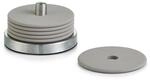 Zeller 27223 Glasuntersetzer-Set, 7-teilig, Edelstahl/Silikon, grau, 1 - Pack