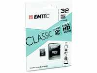 Emtec ECMSDM32GHC10CG 32GB microSDHC Speicherkarte mit SD-Adapter Class 10,...