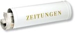 Burg-W&auml;chter Zeitungsrolle mit Seitendeckel, Briefkastenerg&auml;nzung, Rund, Verzinkter