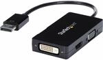 StarTech.com 3-in1 DispalyPort auf HDMI / DVI / VGA Adapter / Konverter Schwarz