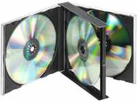 Vivanco CD/DVD Double Jewel Case schwarz, für 4 CDs