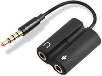 Sharkoon PMP35 - TRRS Audio Combo Adapter f&uuml;r Gaming Headsets (PS4 / Tablets /