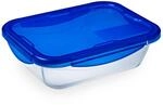 Pyrex 283PG00 Mehrzweckform rechteckig mit Deckel, 3 L, Glas, transparent, 0.376 x