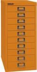 BISLEY MultiDrawer, 29er Serie, DIN A4, 10 Schubladen, Metall, 603 Orange, 38 x 27.9