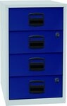 Bisley Home Beistellschrank PFA, 4 Universalschubladen, Metall, 505 Korpus Lichtgrau,