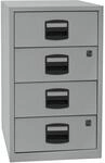 Bisley Home Beistellschrank PFA, 4 Universalschubladen, Metall, 355 Silber, 40...