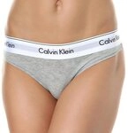 Calvin Klein Damen String Thong Unterw&auml;sche, Grau (Grey Heather), L