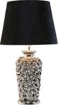 Kare Design Tischleuchte Rose, Silber/Schwarz, 59x34x34 cm, Schreibtischlampe,